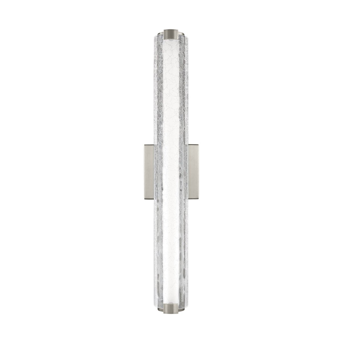 Barre d'éclairage de salle de bain Cutler - Nickel satiné Verre ciselé 36" by Visual Comfort Studio | Luminaires & cie
