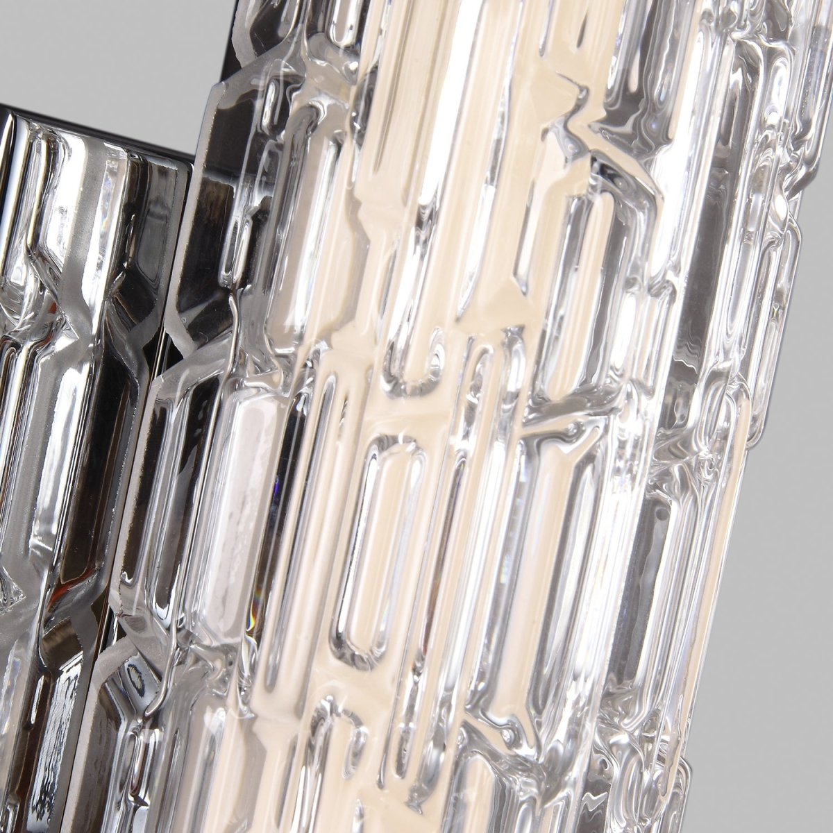 Barre d'éclairage de salle de bain Cutler - Nickel satiné Verre ciselé 36" by Visual Comfort Studio | Luminaires & cie