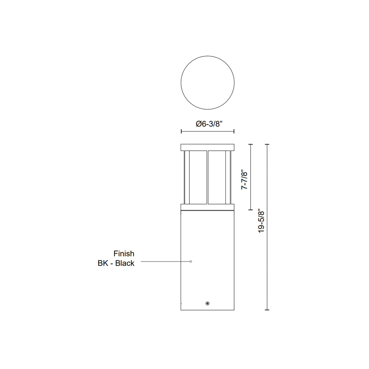 Borne d'éclairage Alden 19 5/8" – vue 2