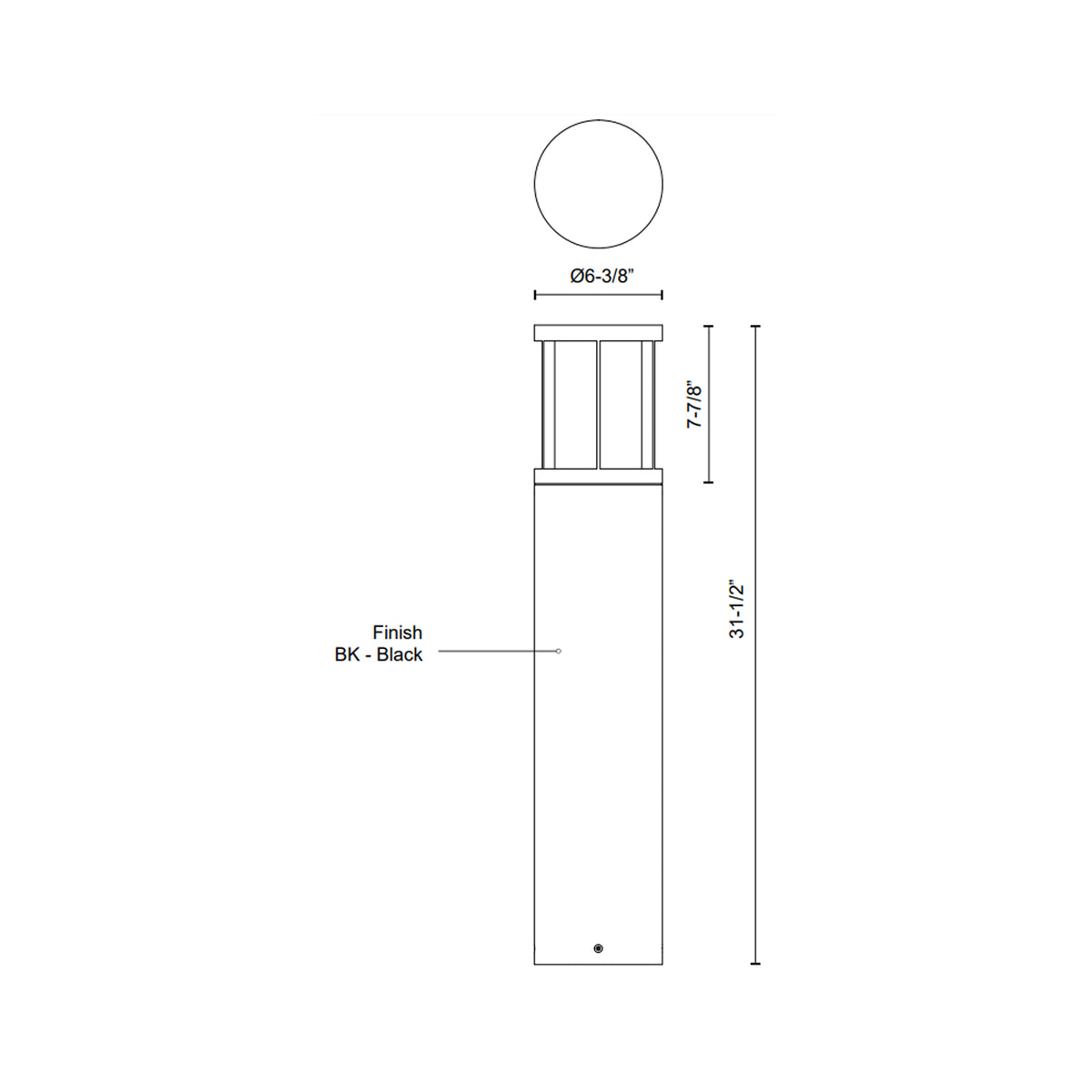 Borne d'éclairage Alden 31 1/2" – vue 2