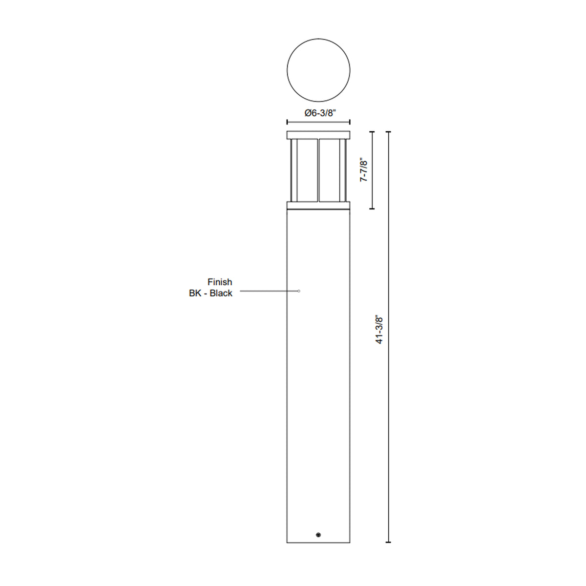 Borne d'éclairage Alden 41 3/8" – vue 2