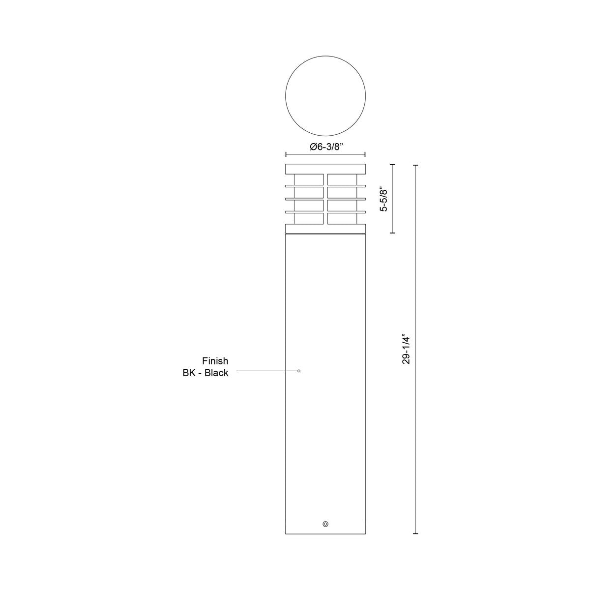Borne d'éclairage Blaine 29 1/4" – vue 2