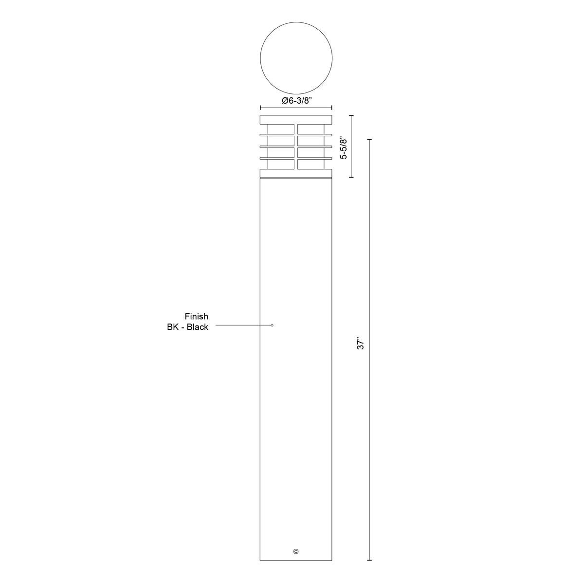 Borne d'éclairage Blaine 37" – vue 2