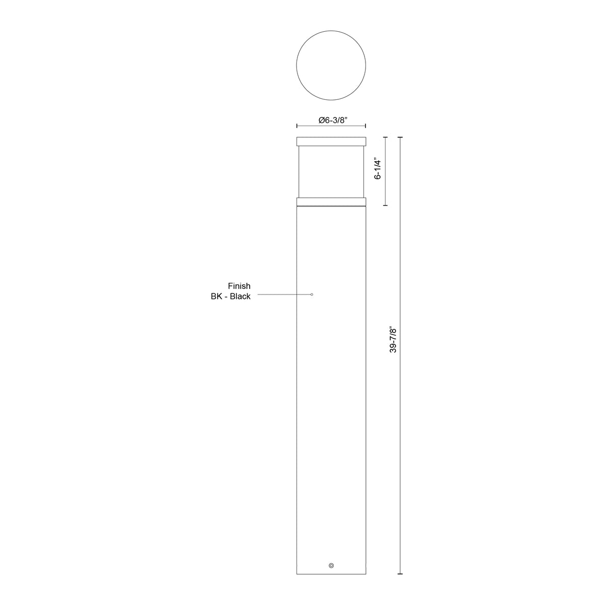 Borne d'éclairage Chadworth 39 7/8" – vue 2