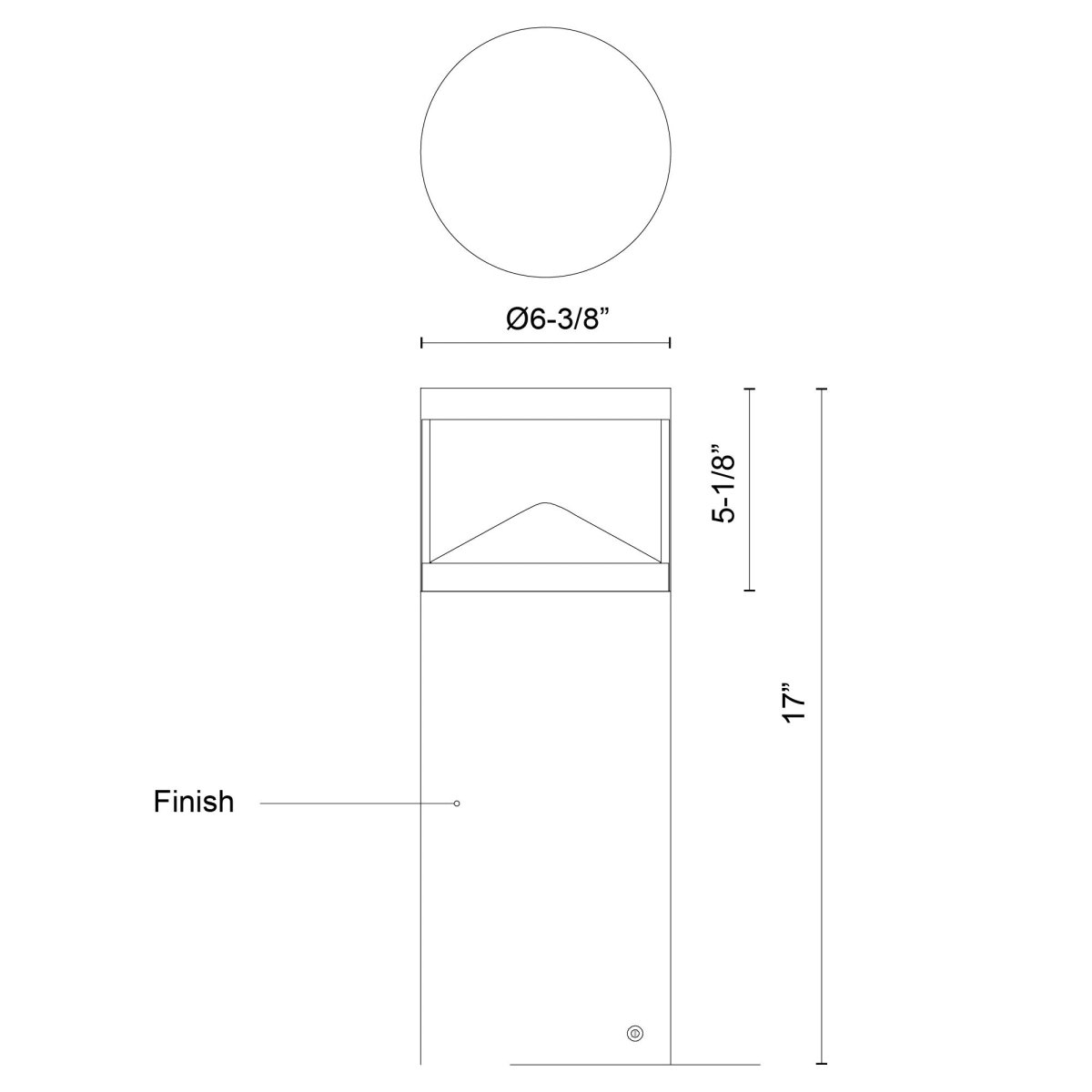Bollard extérieur Dover - 17" by Kuzco Lighting | Luminaires & cie