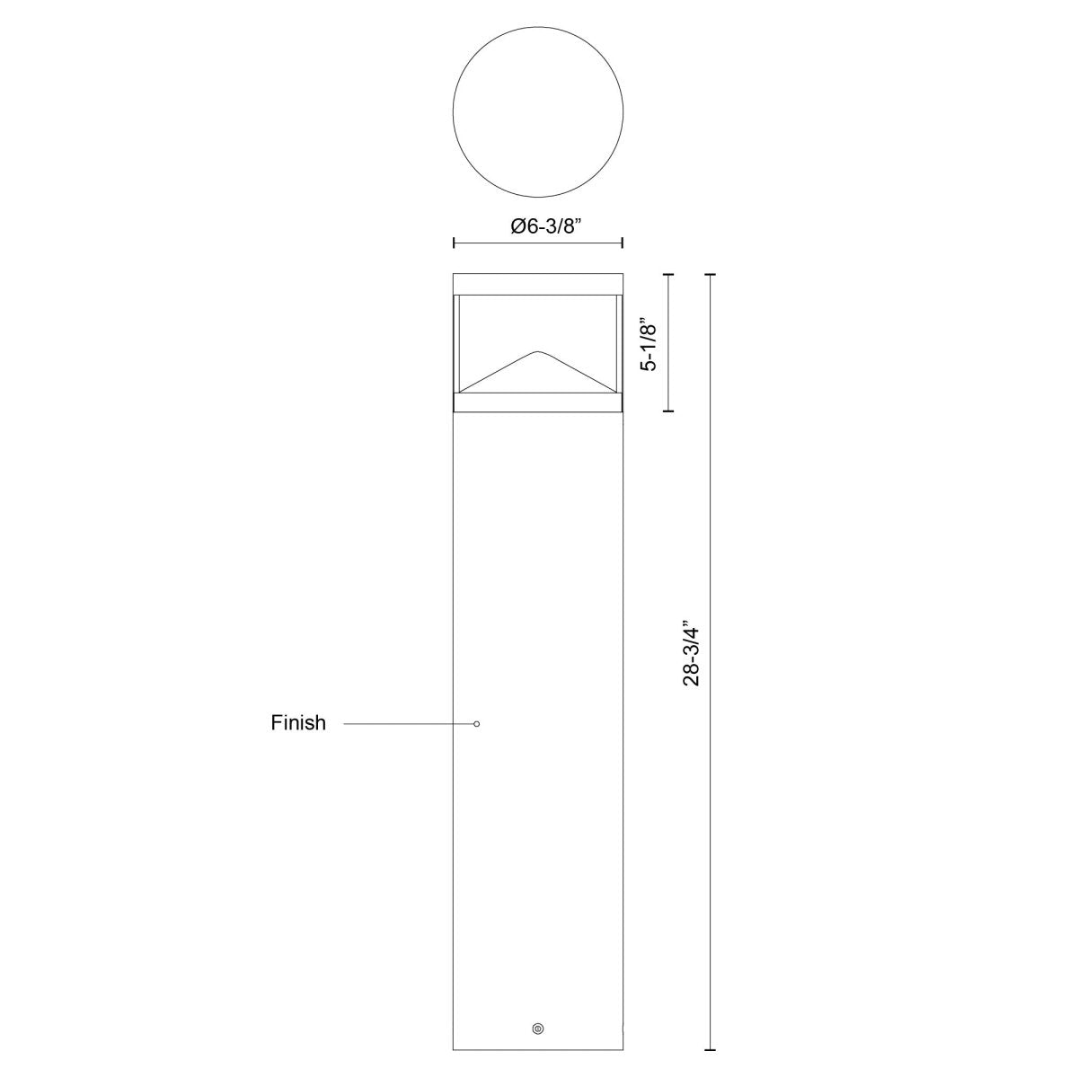 Bollard extérieur Dover - 28 3/4" by Kuzco Lighting | Luminaires & cie