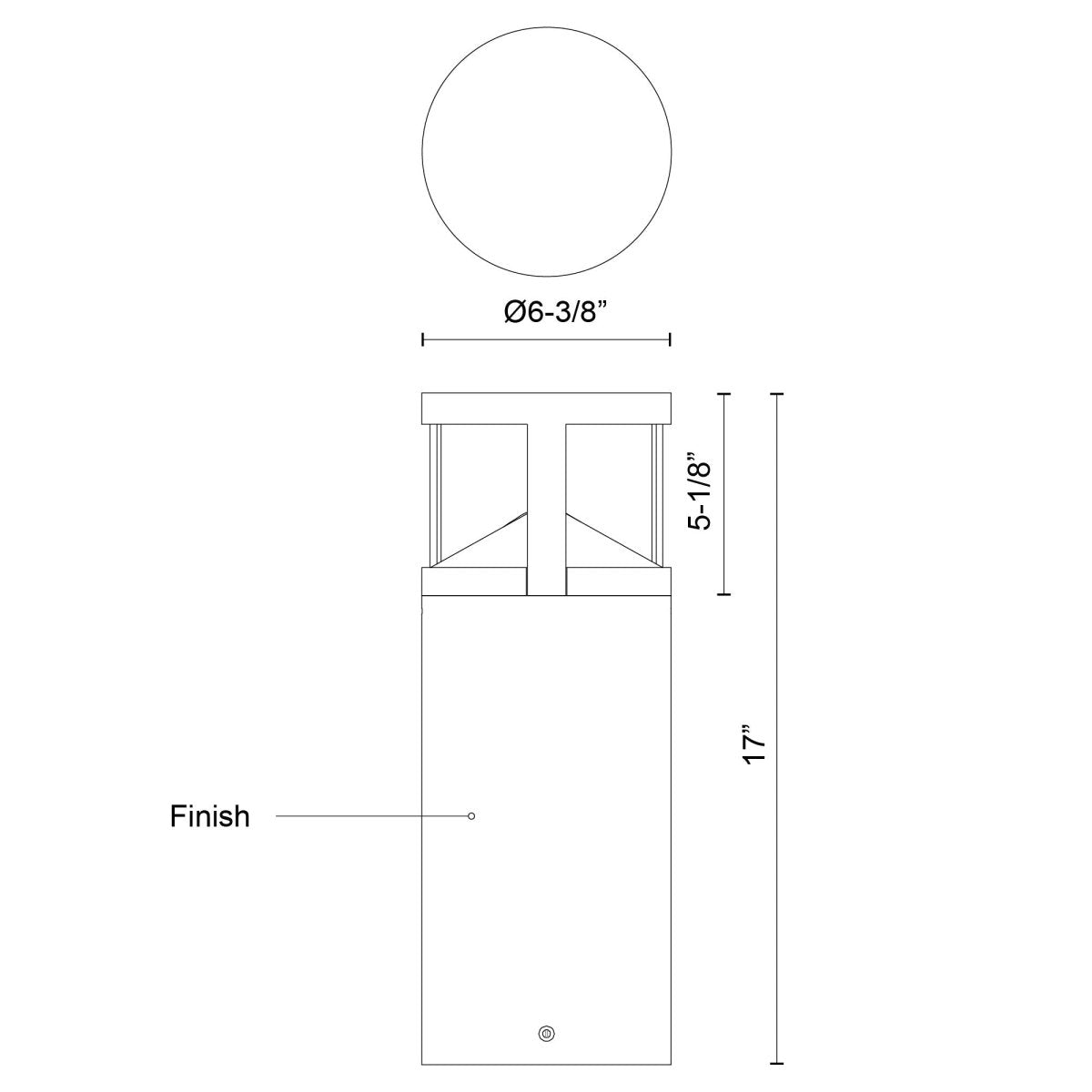 Bollard extérieur Glen - 17" by Kuzco Lighting | Luminaires & cie