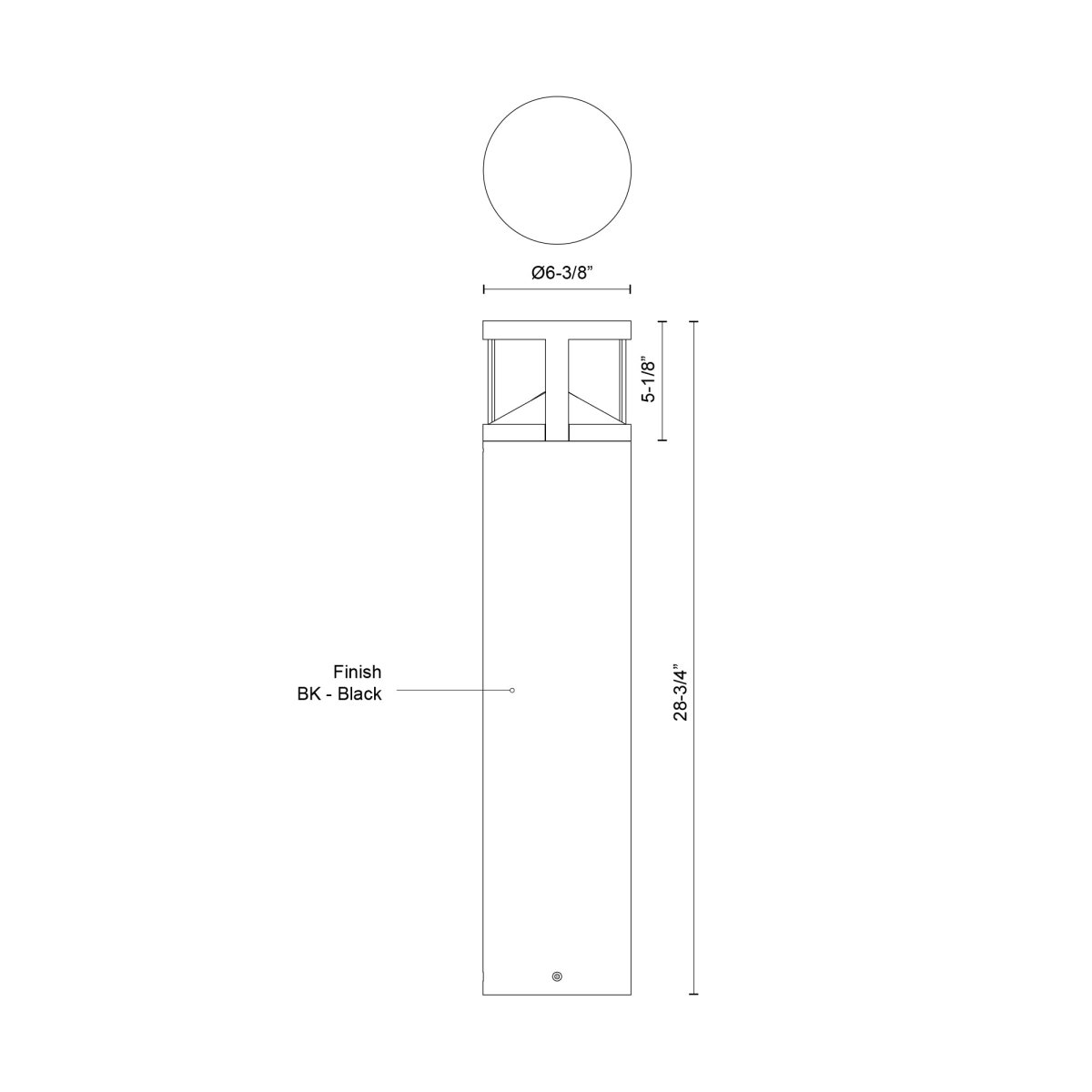 Bollard extérieur Glen - 28 3/4" by Kuzco Lighting | Luminaires & cie