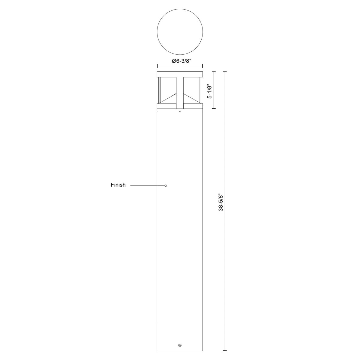 Bollard extérieur Glen - 38 5/8" by Kuzco Lighting | Luminaires & cie