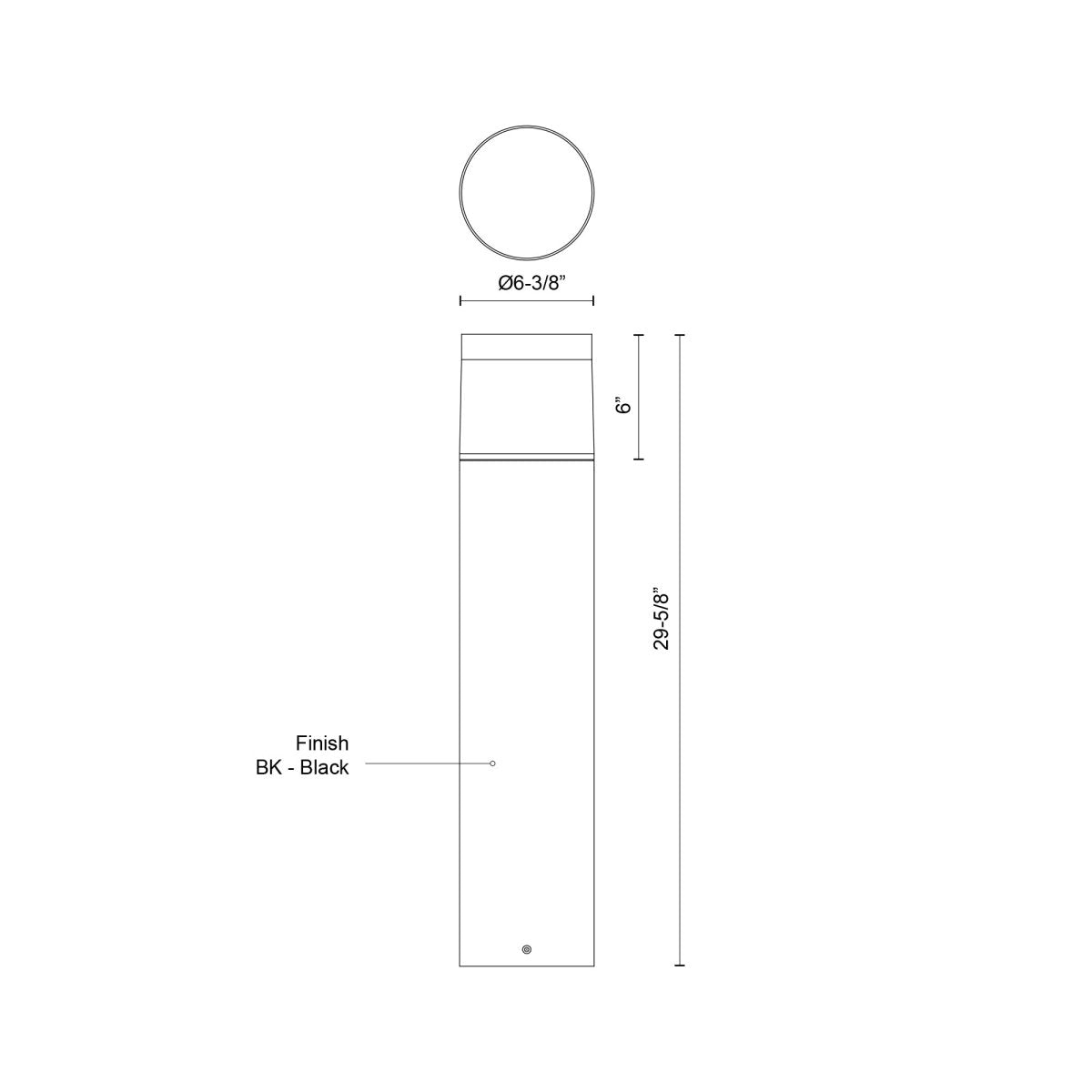 Bollard extérieur Hanover - 29 5/8" by Kuzco Lighting | Luminaires & cie