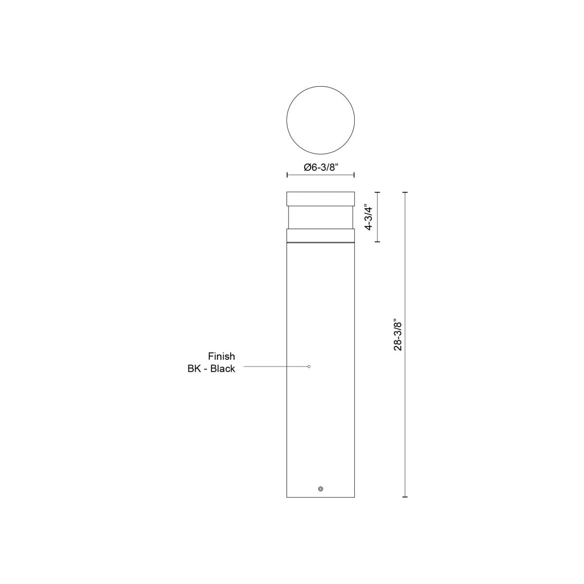 Bollard extérieur Windermere - 28 3/8" by Kuzco Lighting | Luminaires & cie
