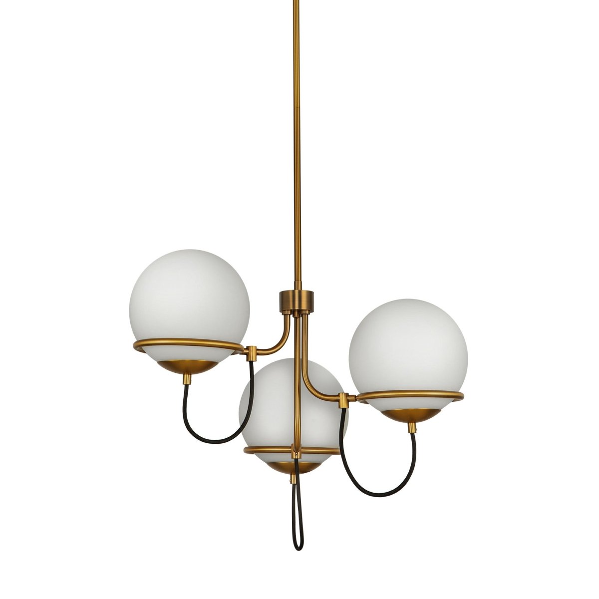 Chandelier Alba - Verre d'or / opale âgé 22 7/8" by Alora Lighting | Luminaires & cie