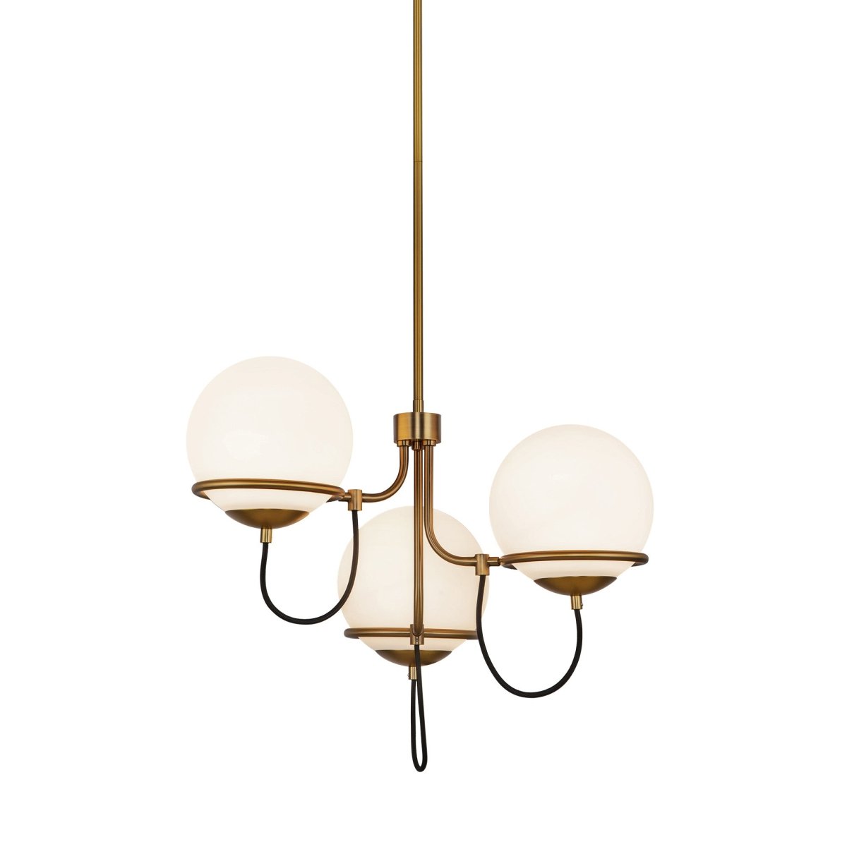 Chandelier Alba - Verre d'or / opale âgé 22 7/8" by Alora Lighting | Luminaires & cie