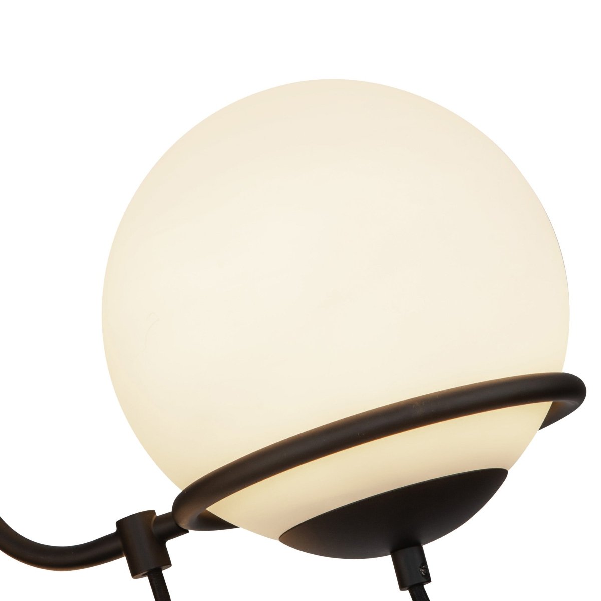 Chandelier Alba - Verre noir / opale mat 22 7/8" by Alora Lighting | Luminaires & cie