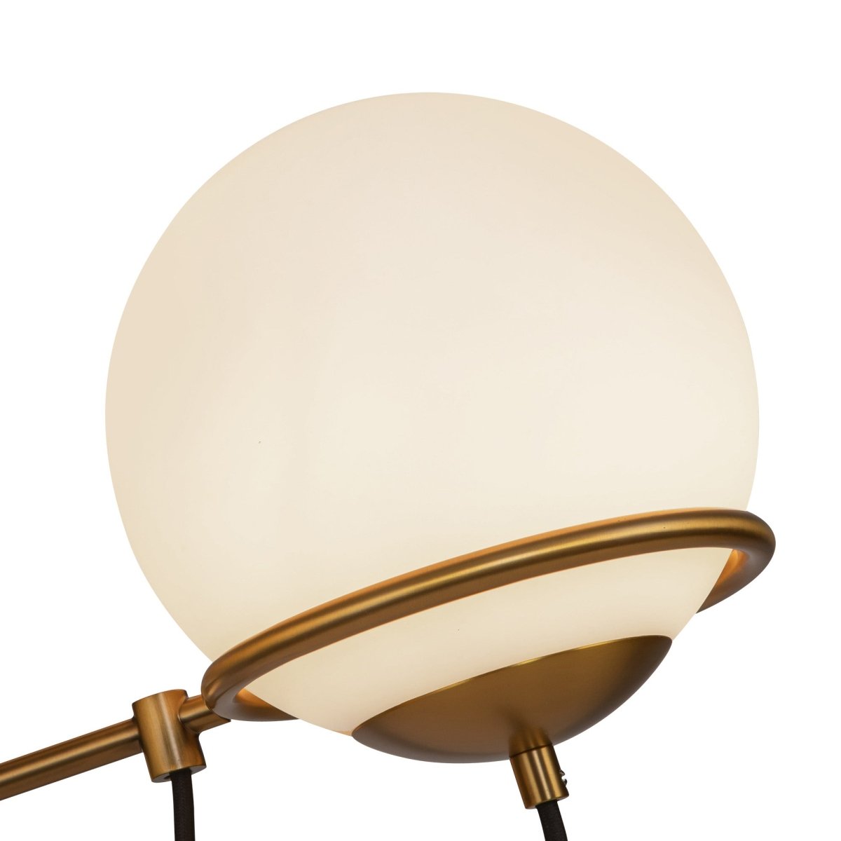 Chandelier Alba - Verre d'or / opale âgé 32" by Alora Lighting | Luminaires & cie