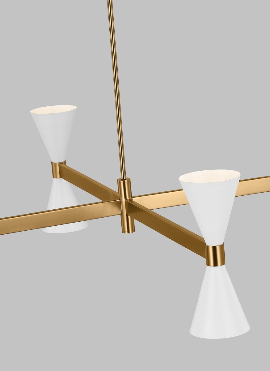 Chandelier Albertine - Blanc mat 32" by Visual Comfort Studio | Luminaires & cie