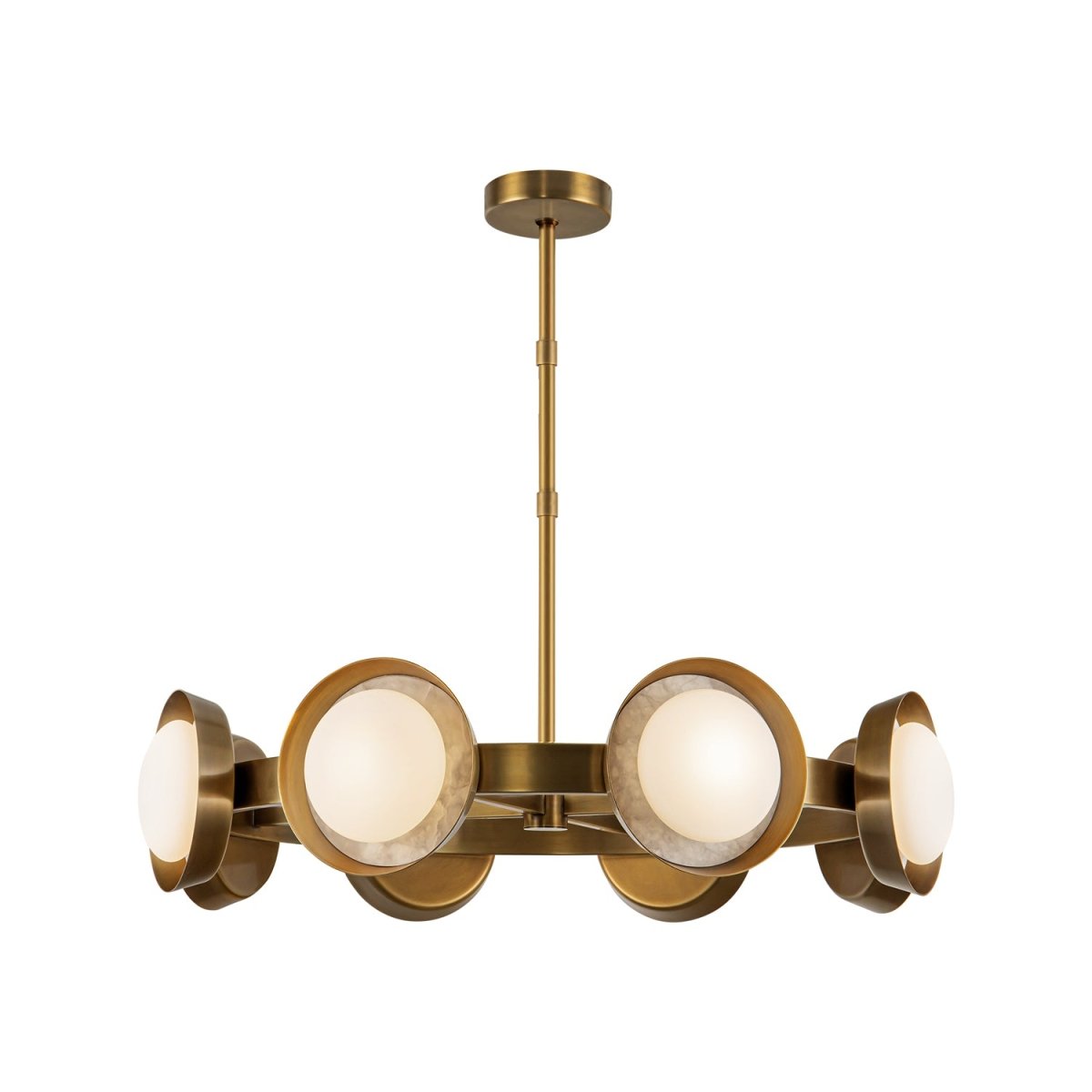 Chandelier Alonso - Laiton vintage 37 1/4" by Alora Lighting | Luminaires & cie