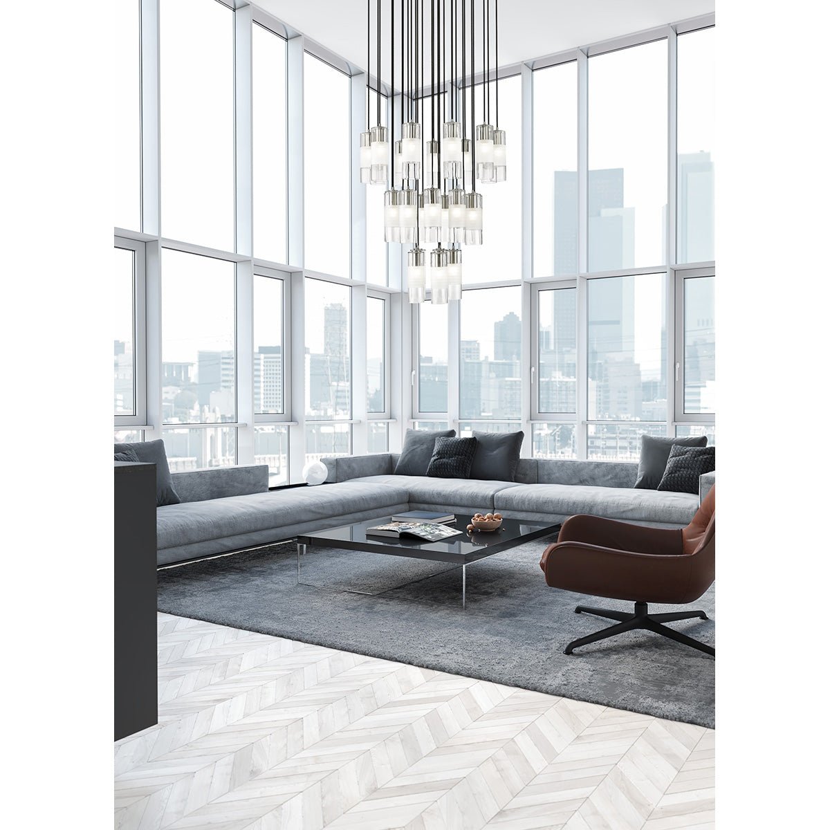 Chandelier Alton - Nickel brossé 36" by Z - Lite | Luminaires & cie