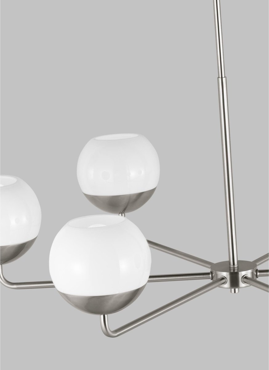 Chandelier Alvin - Nickel brossé 38 1/4" Ampoules non - incluses by Visual Comfort Studio | Luminaires & cie