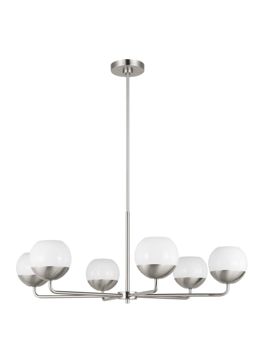 Chandelier Alvin - Nickel brossé 38 1/4" Ampoules DEL incluses by Visual Comfort Studio | Luminaires & cie