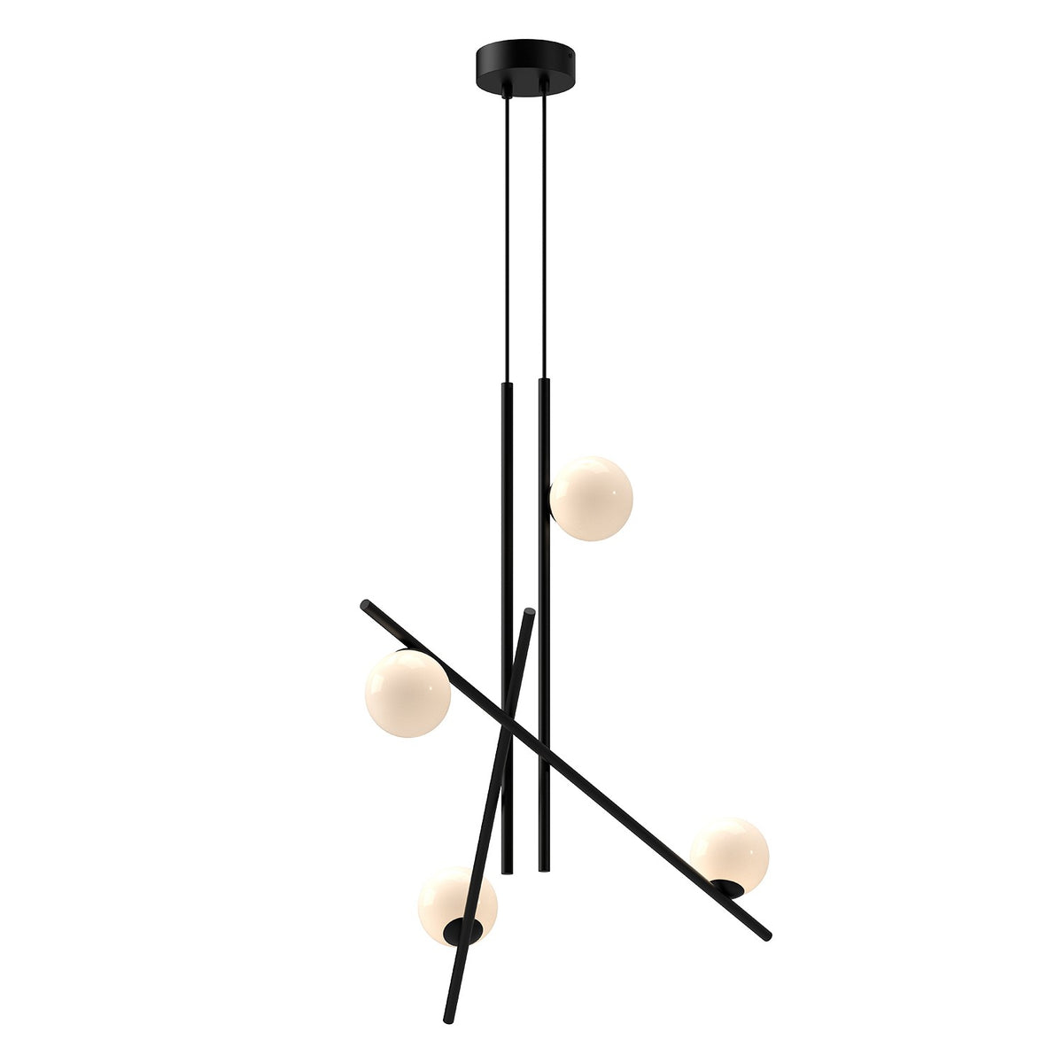 Lustre Amara Noir / Verre opale – Kuzco Lighting