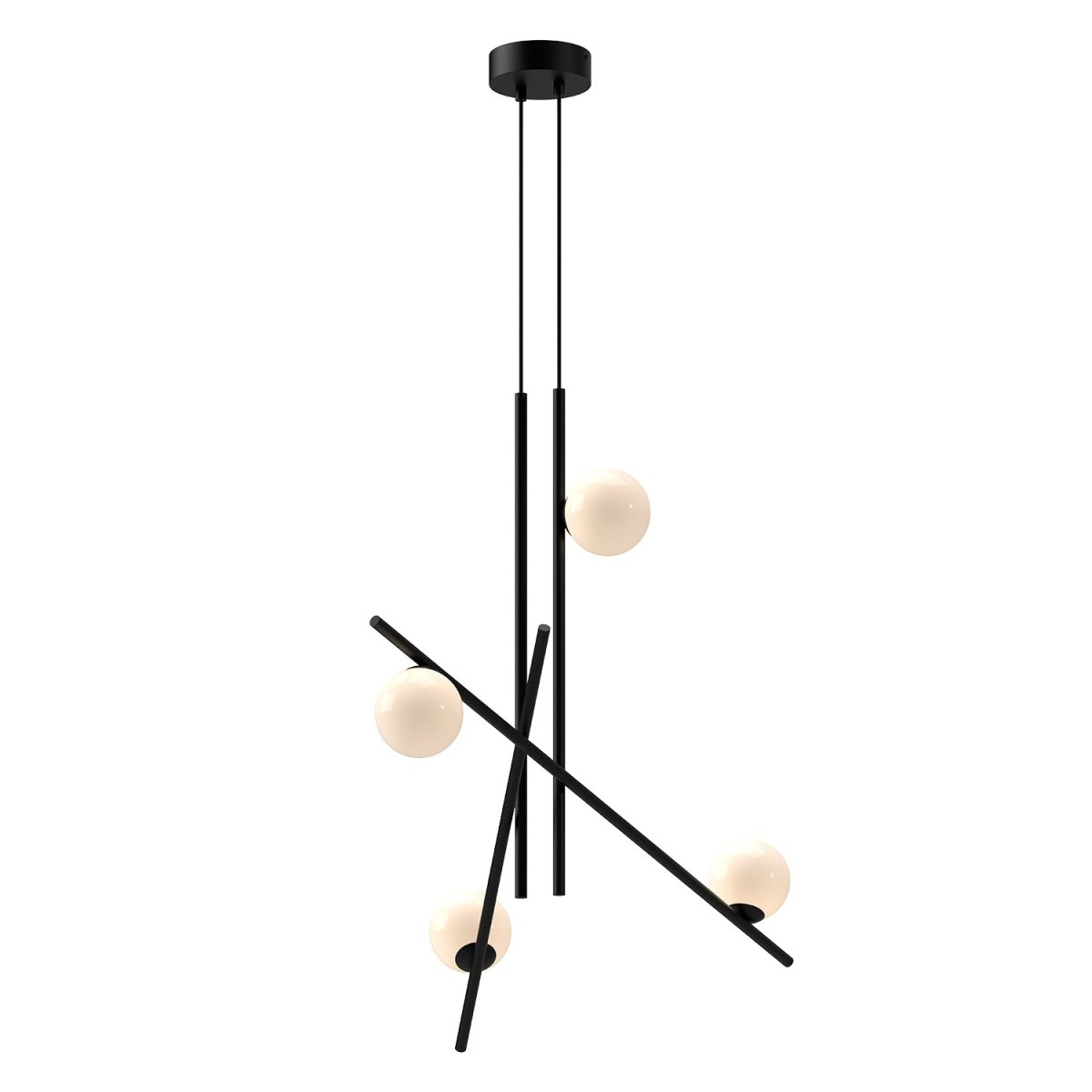 Chandelier Amara - Verre d'opale noir / brillant 18 3/8" by Kuzco Lighting | Luminaires & cie