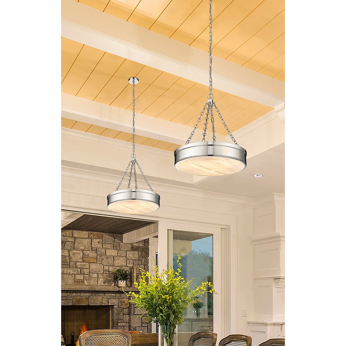 Chandelier Anders - Nickel poli by Z - Lite | Luminaires & cie
