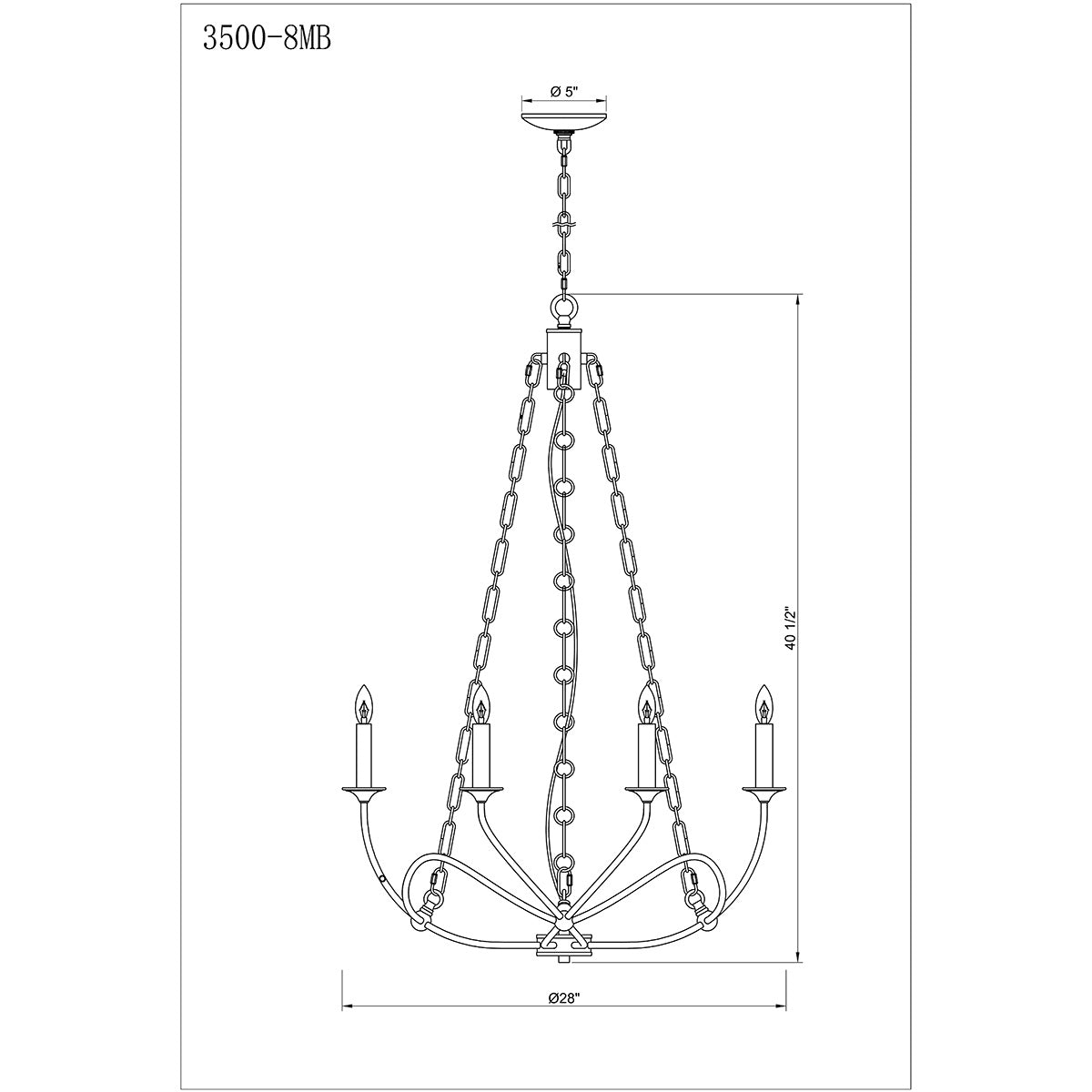 Chandelier Arabella - by Z - Lite | Luminaires & cie