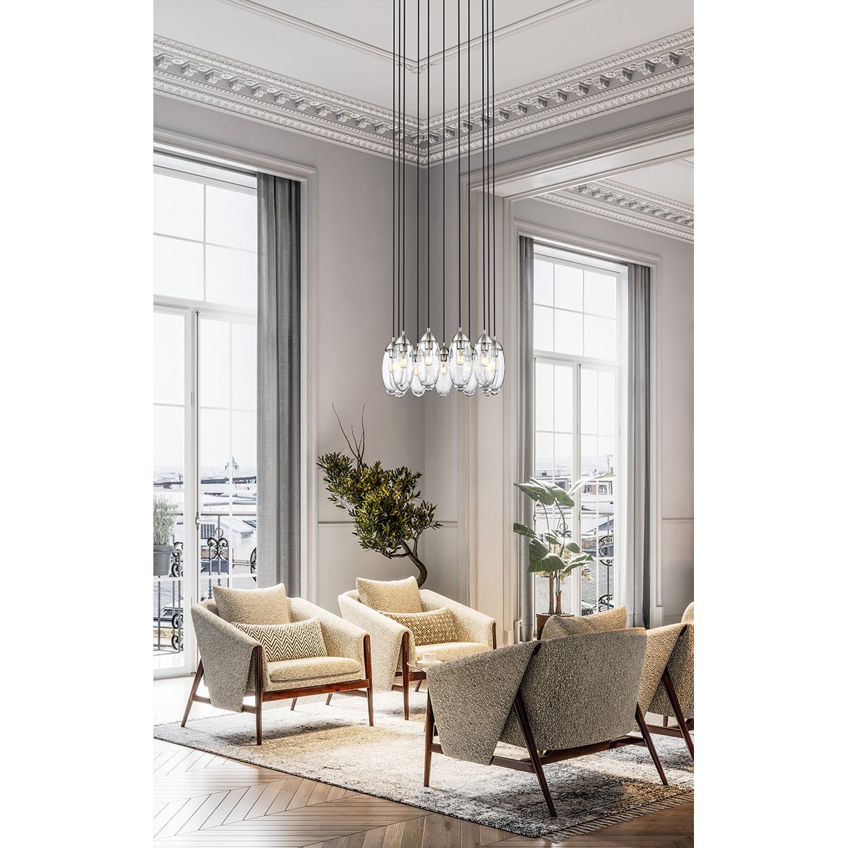 Chandelier Arden - Nickel brossé 24" by Z - Lite | Luminaires & cie