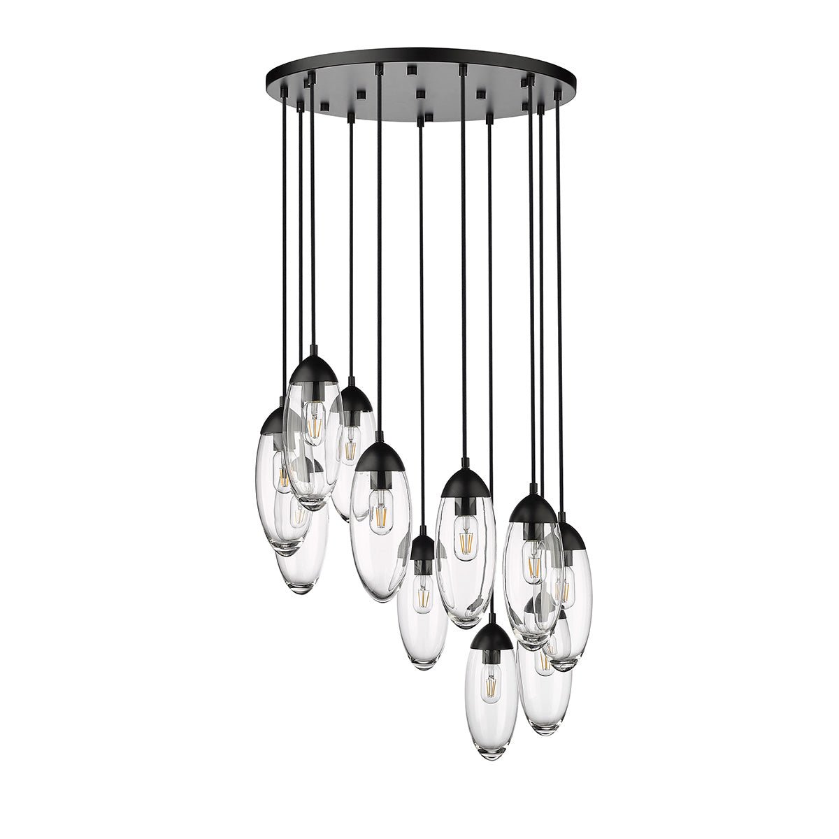 Chandelier Arden - Noir mat 24" by Z - Lite | Luminaires & cie
