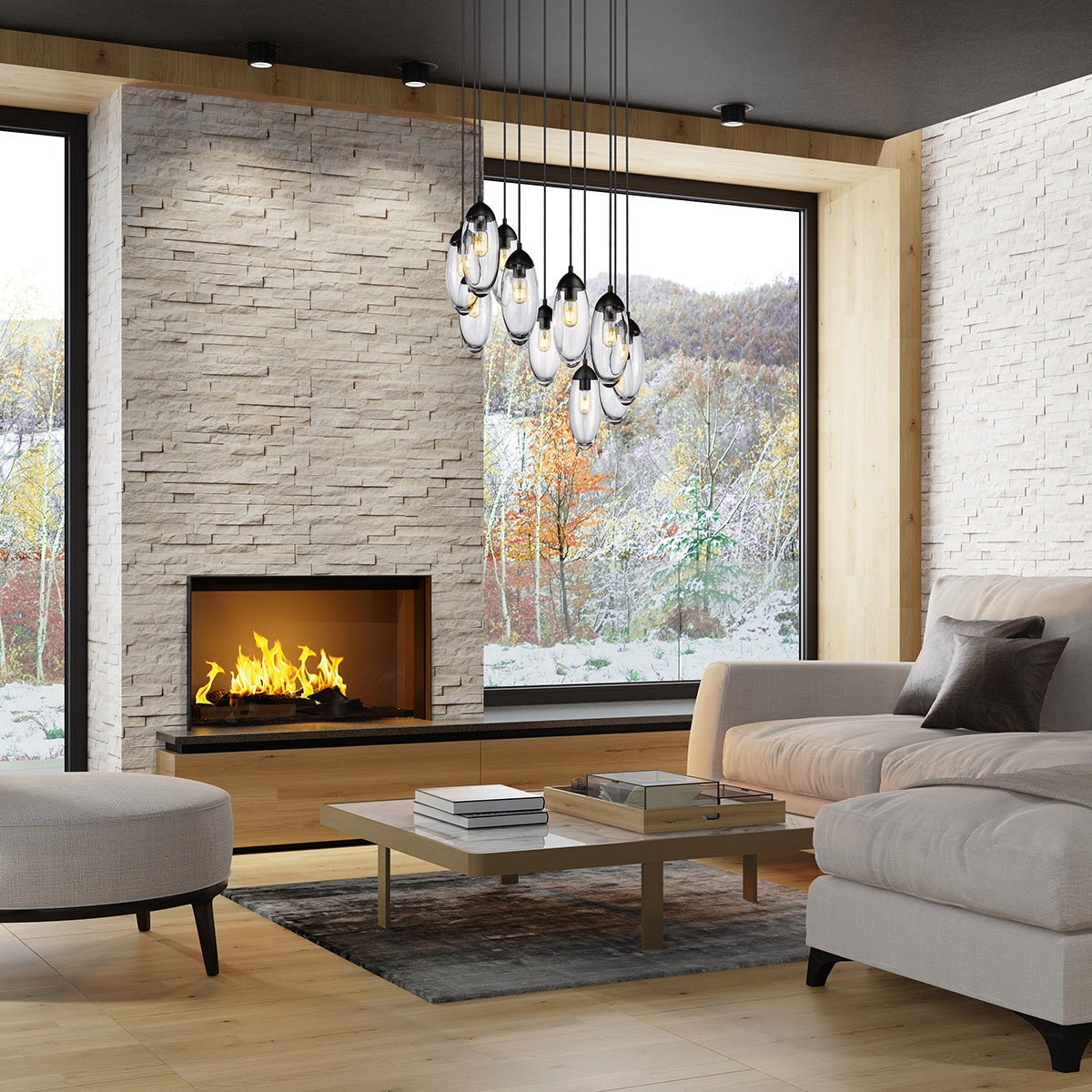 Chandelier Arden - Noir mat 24" by Z - Lite | Luminaires & cie