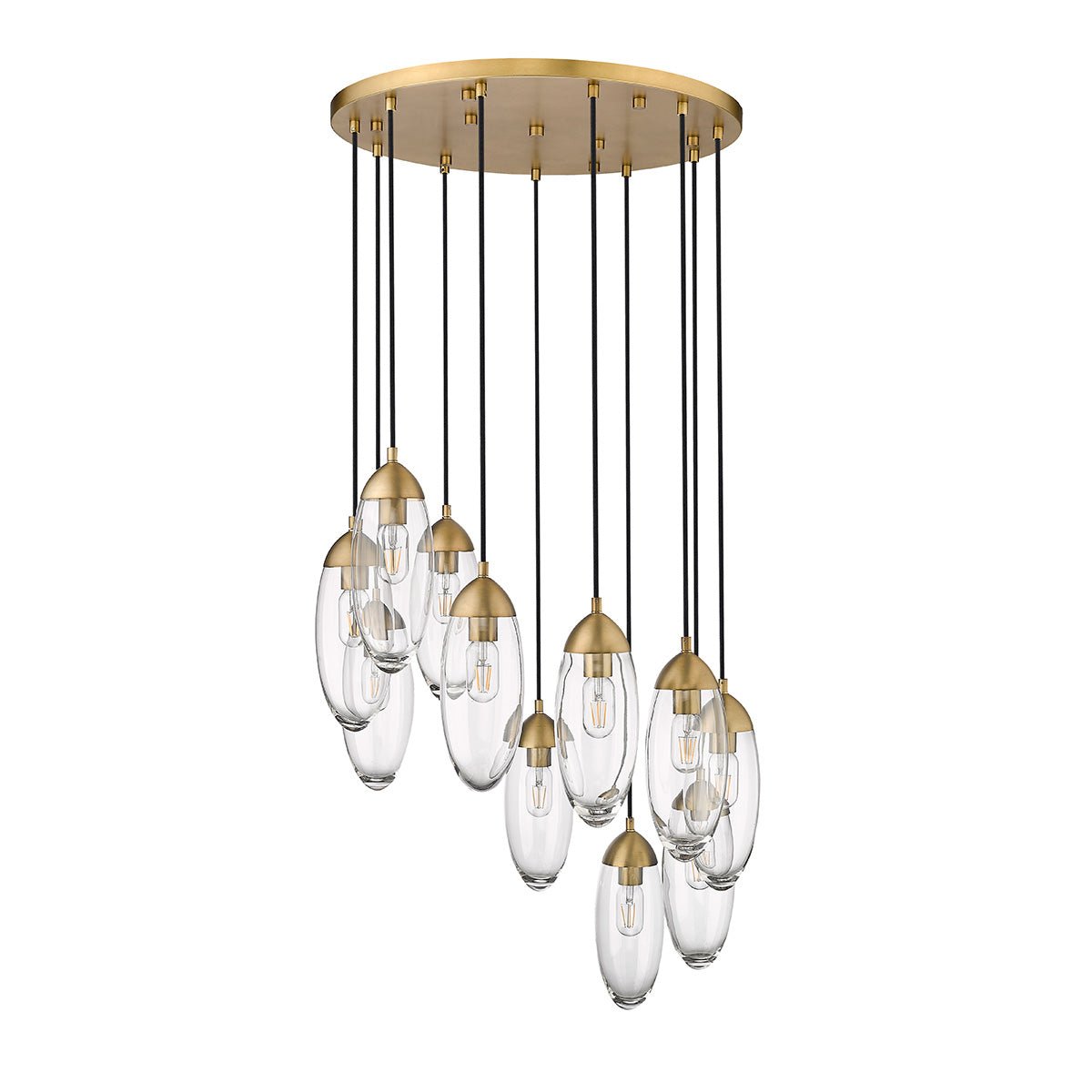 Chandelier Arden - Laiton frotté 24" by Z - Lite | Luminaires & cie