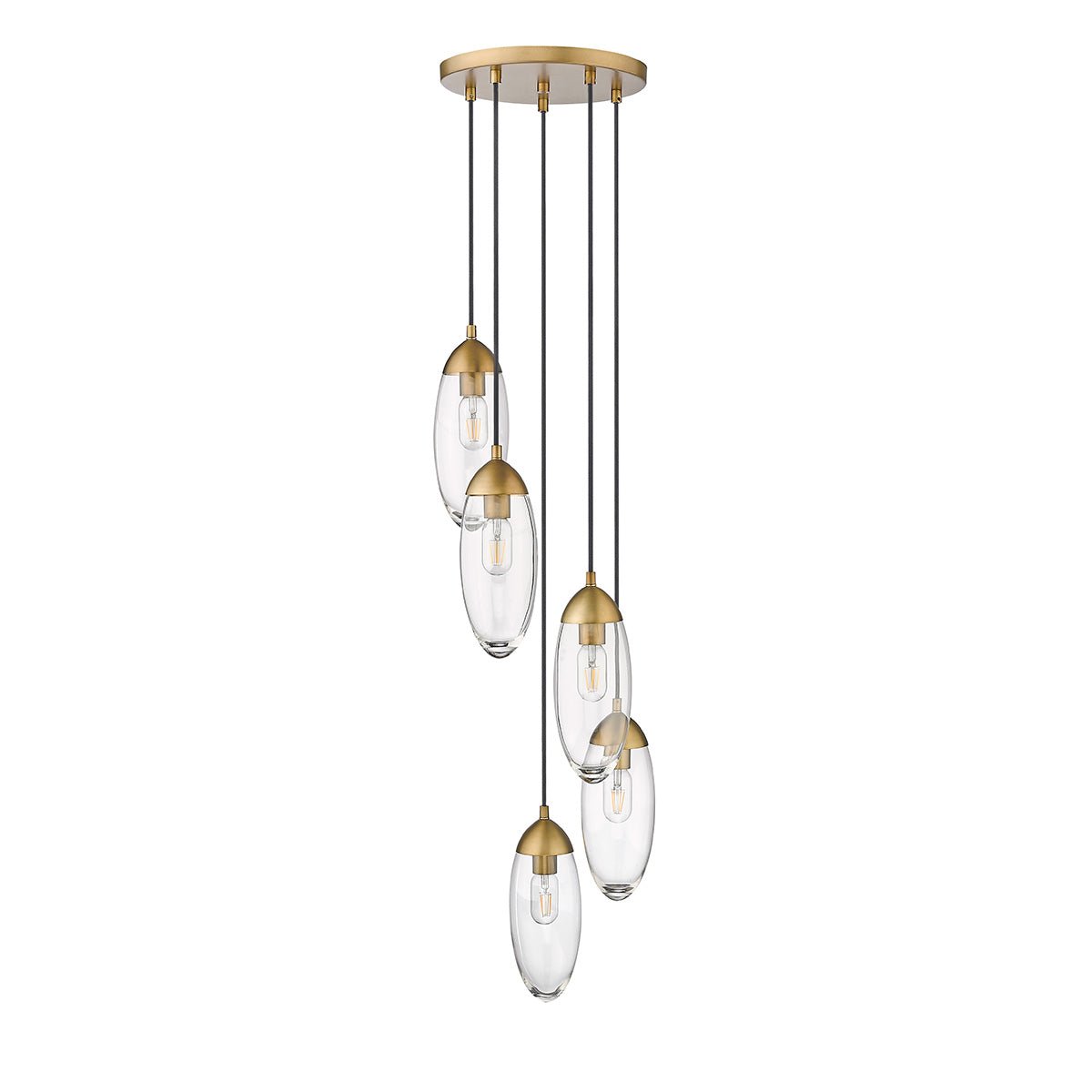 Chandelier Arden - Laiton frotté 12" by Z - Lite | Luminaires & cie