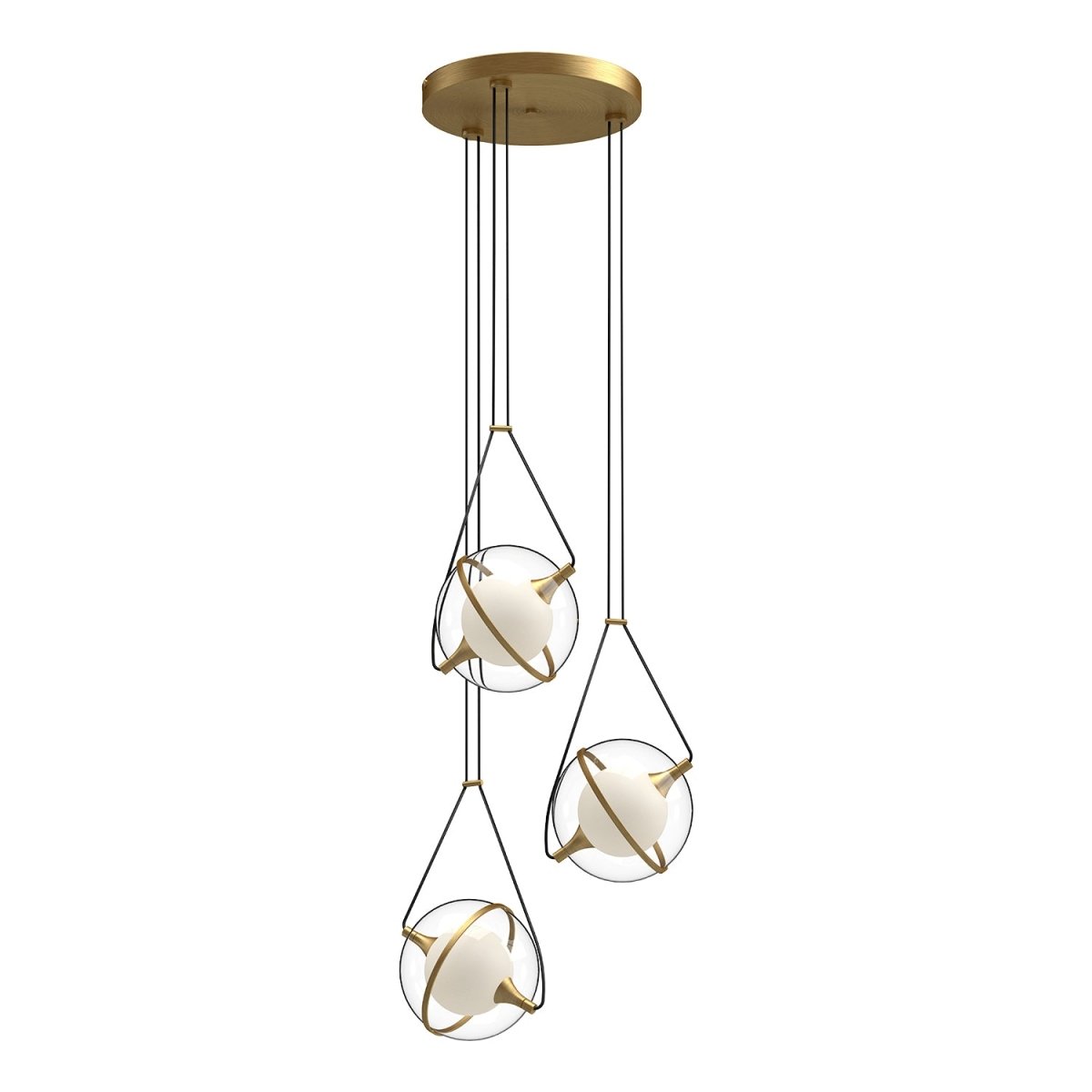 Chandelier Aries - Or brossé 17 5/8" by Kuzco Lighting | Luminaires & cie