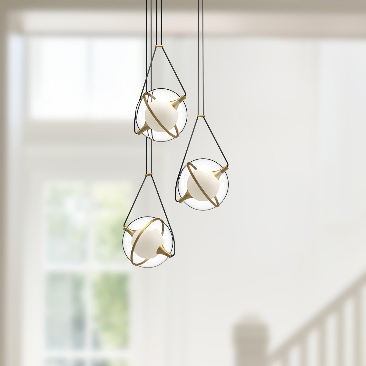 Chandelier Aries - Or brossé 17 5/8" by Kuzco Lighting | Luminaires & cie