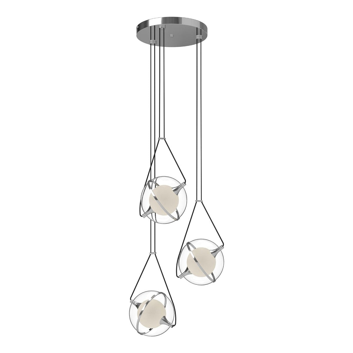 Chandelier Aries - Chrome 17 5/8" by Kuzco Lighting | Luminaires & cie