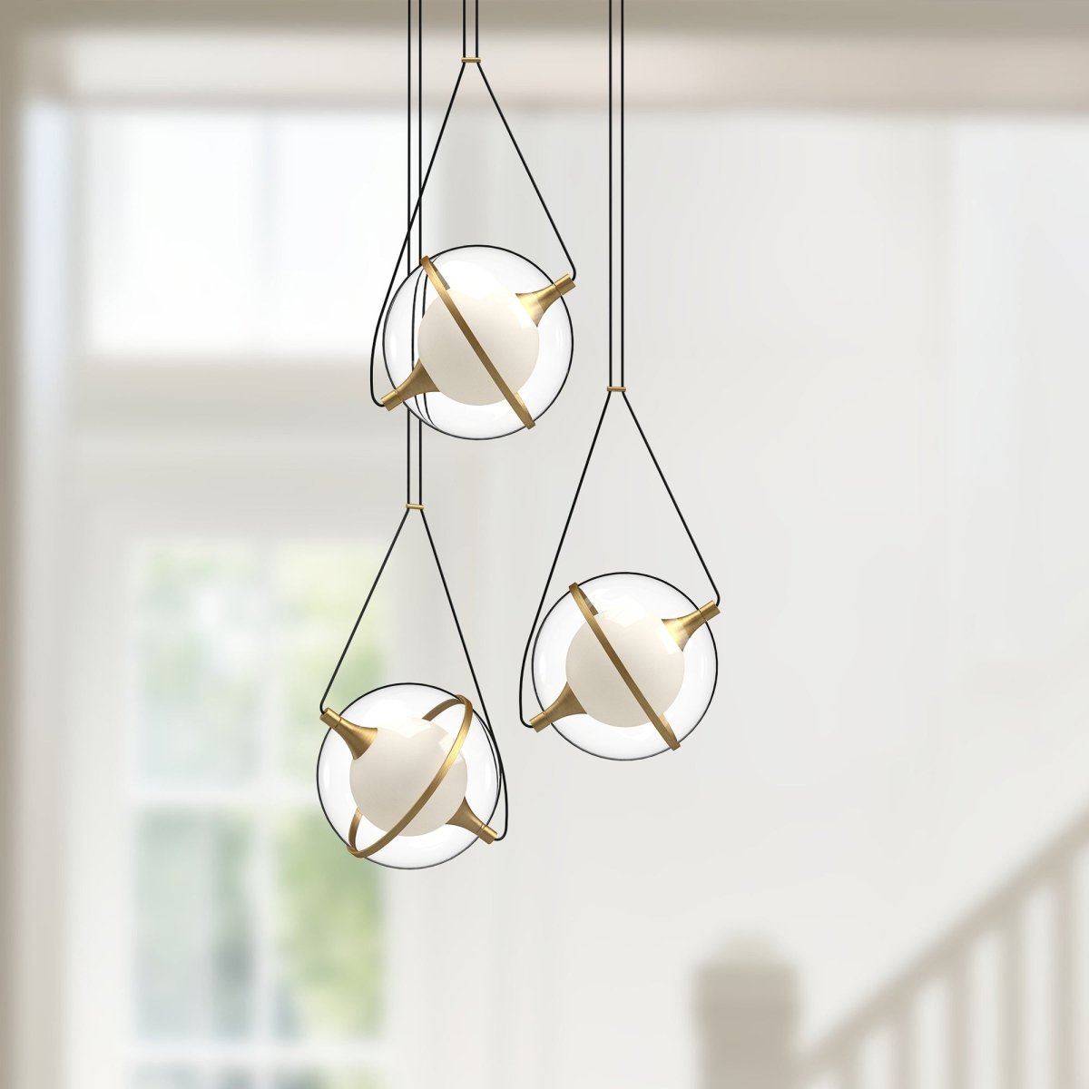 Chandelier Aries - Or brossé 28" by Kuzco Lighting | Luminaires & cie