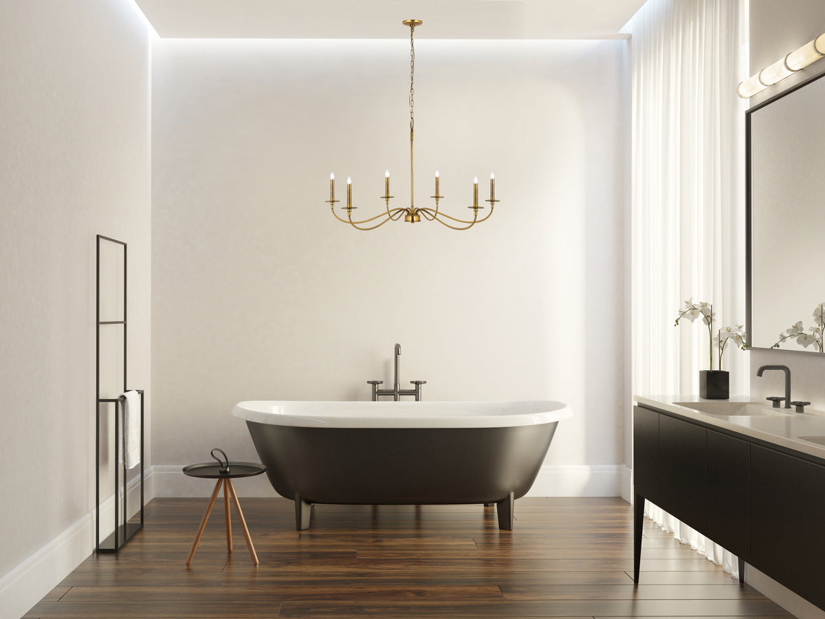 Lustre Arrington Laiton frotté, 42" – vue 6