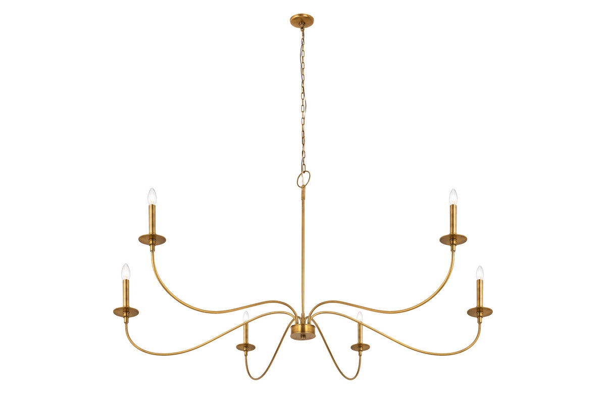 Lustre Arrington Laiton frotté, 63" – vue 2