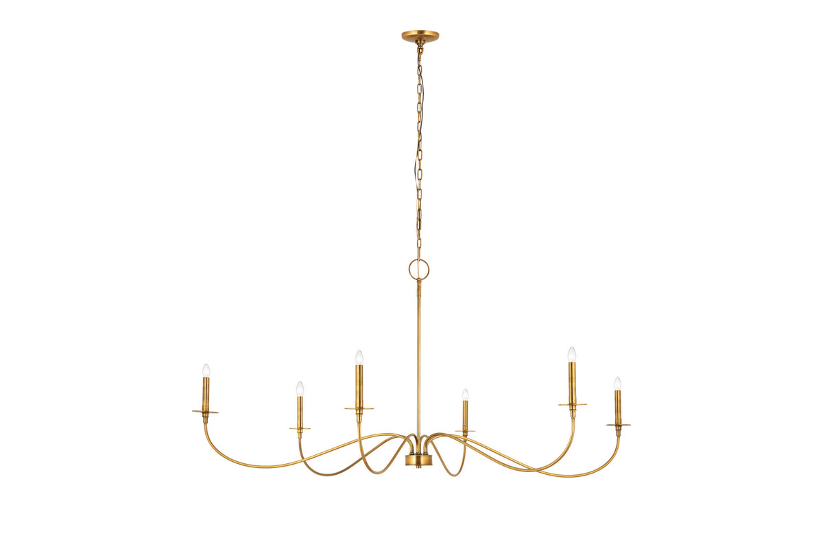Lustre Arrington Laiton frotté, 63" – vue 3