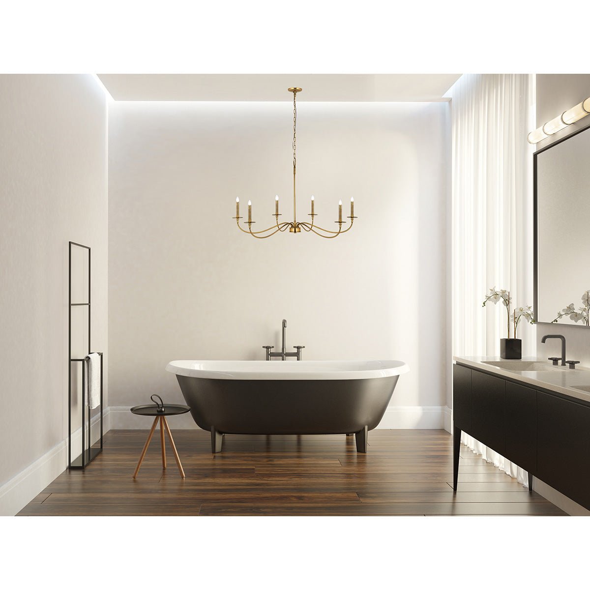 Chandelier Arrington - Laiton frotté 42" by Z - Lite | Luminaires & cie