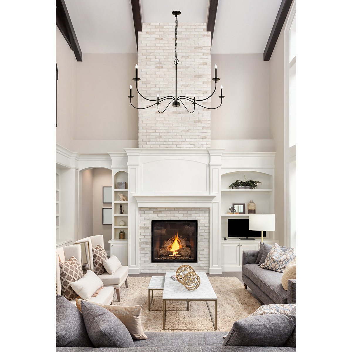 Chandelier Arrington - Noir mat 63" by Z - Lite | Luminaires & cie