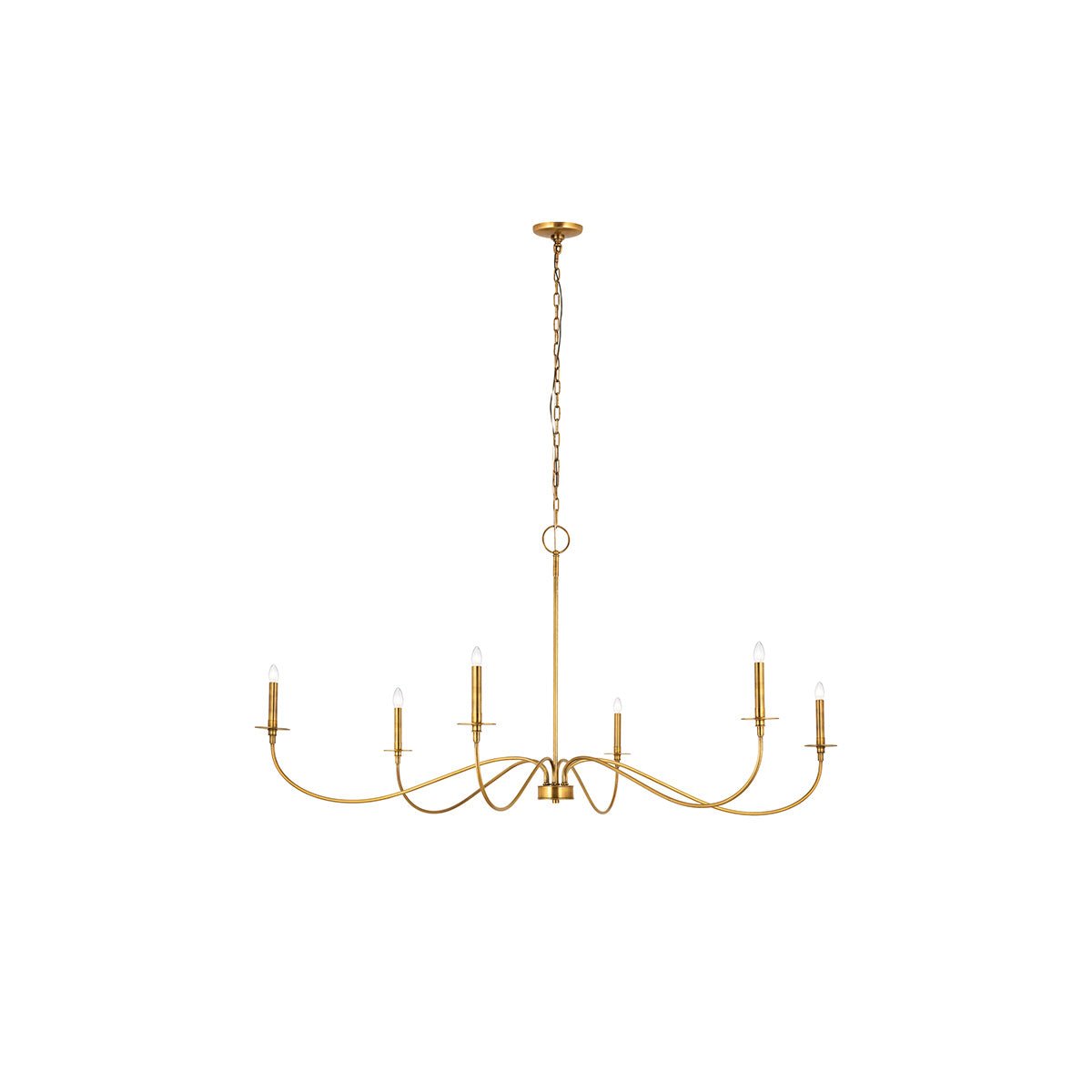 Chandelier Arrington - Laiton frotté 63" by Z - Lite | Luminaires & cie