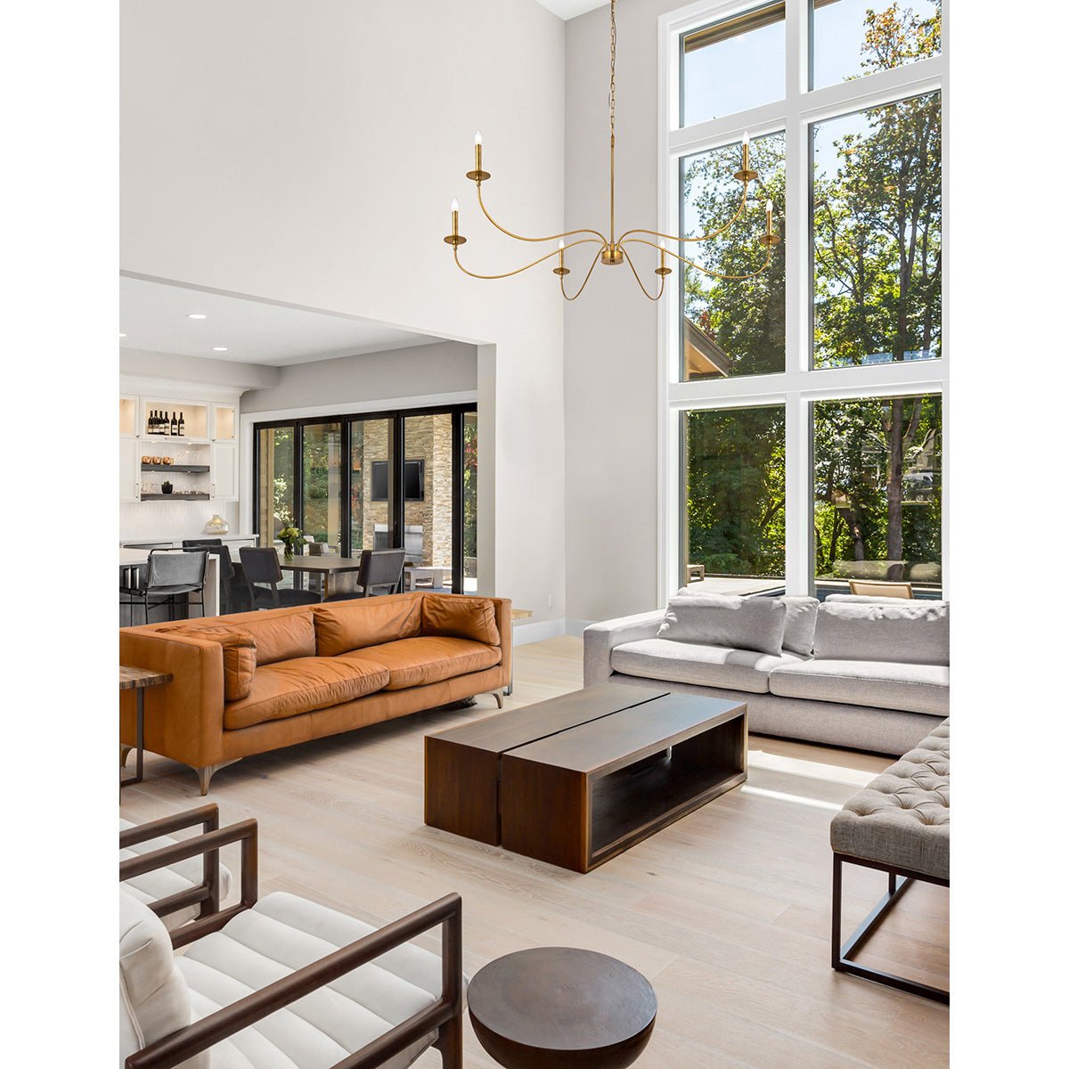 Chandelier Arrington - Laiton frotté 63" by Z - Lite | Luminaires & cie