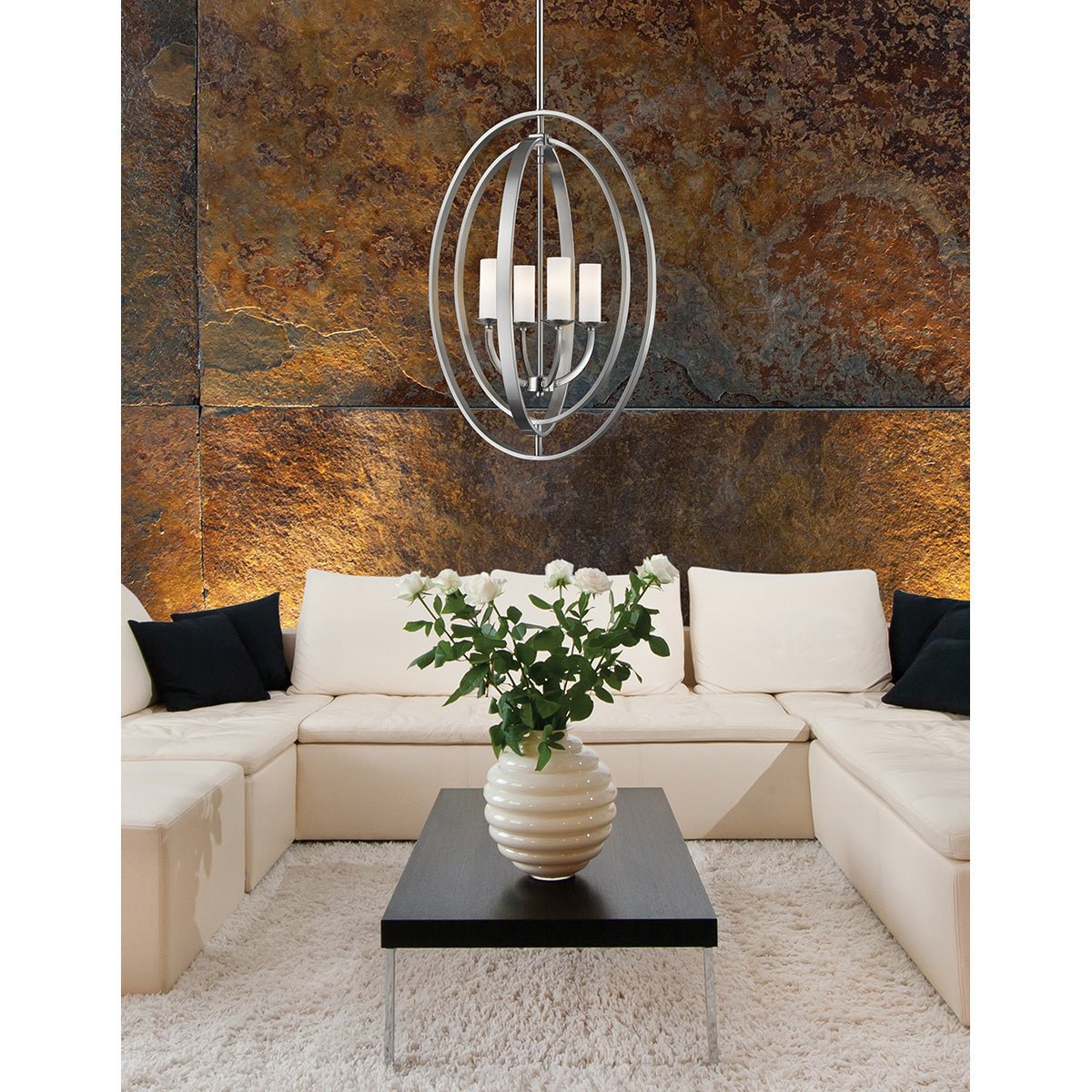 Chandelier Ashling - Nickel brossé 19.13" by Z - Lite | Luminaires & cie