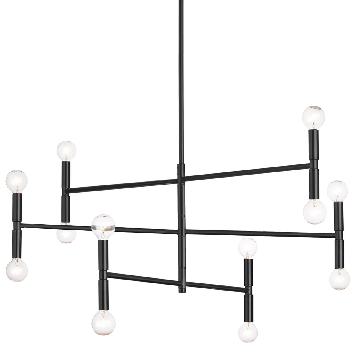Lustre linéaire Ava 31", Noir / Noir mat – Dainolite