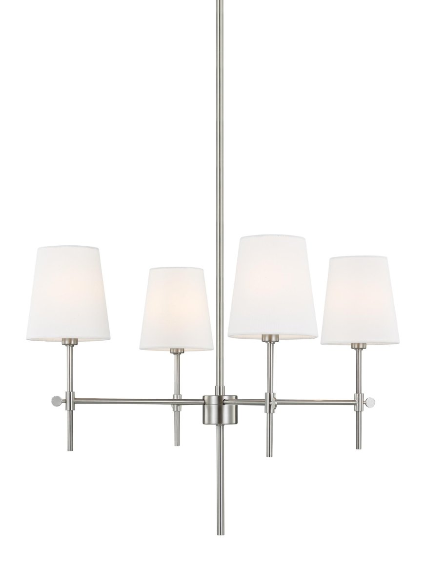 Chandelier Baker - Nickel brossé 26" Ampoules non - incluses by Visual Comfort Studio | Luminaires & cie