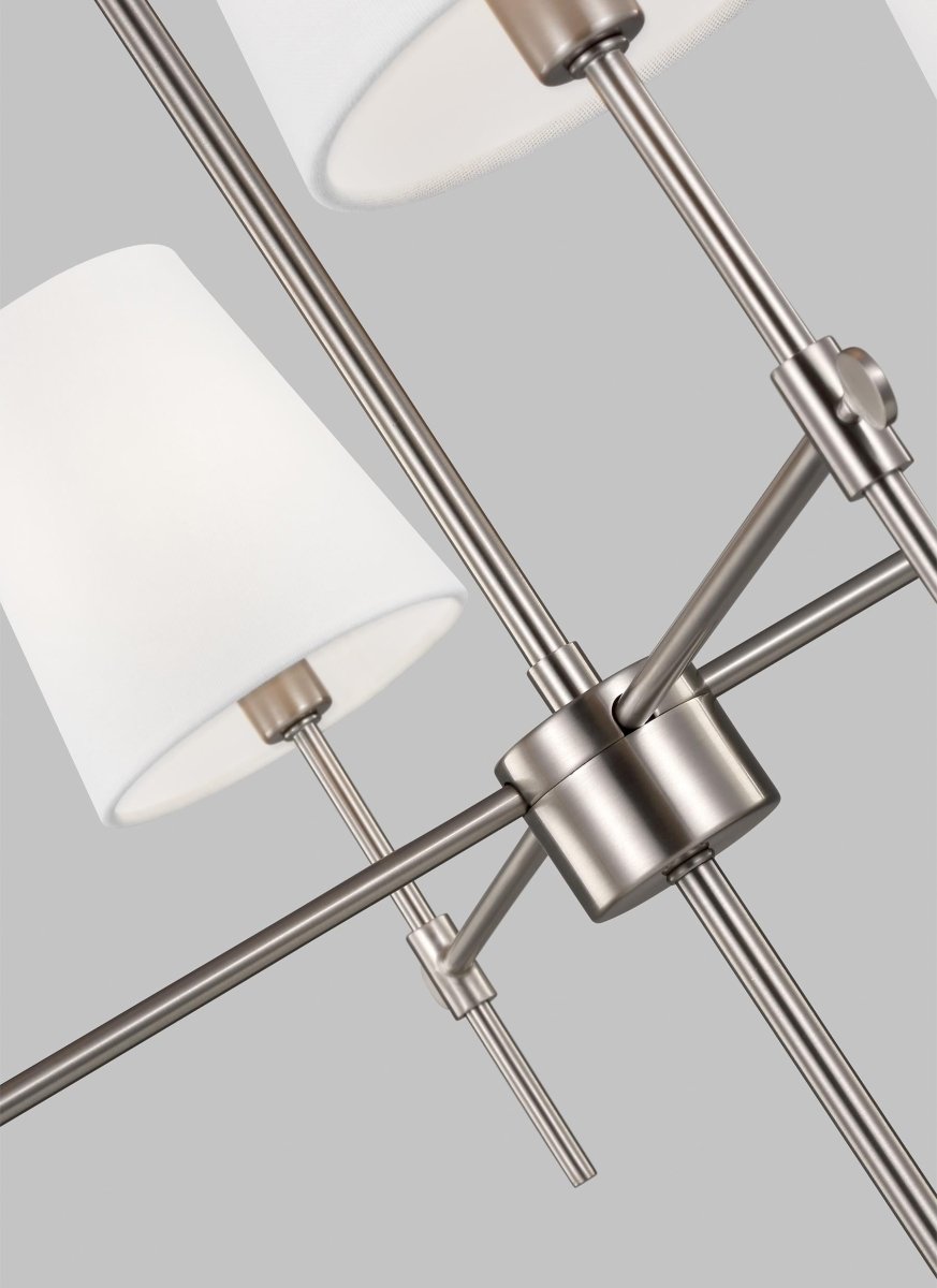 Chandelier Baker - Nickel brossé 26" Ampoules DEL incluses by Visual Comfort Studio | Luminaires & cie