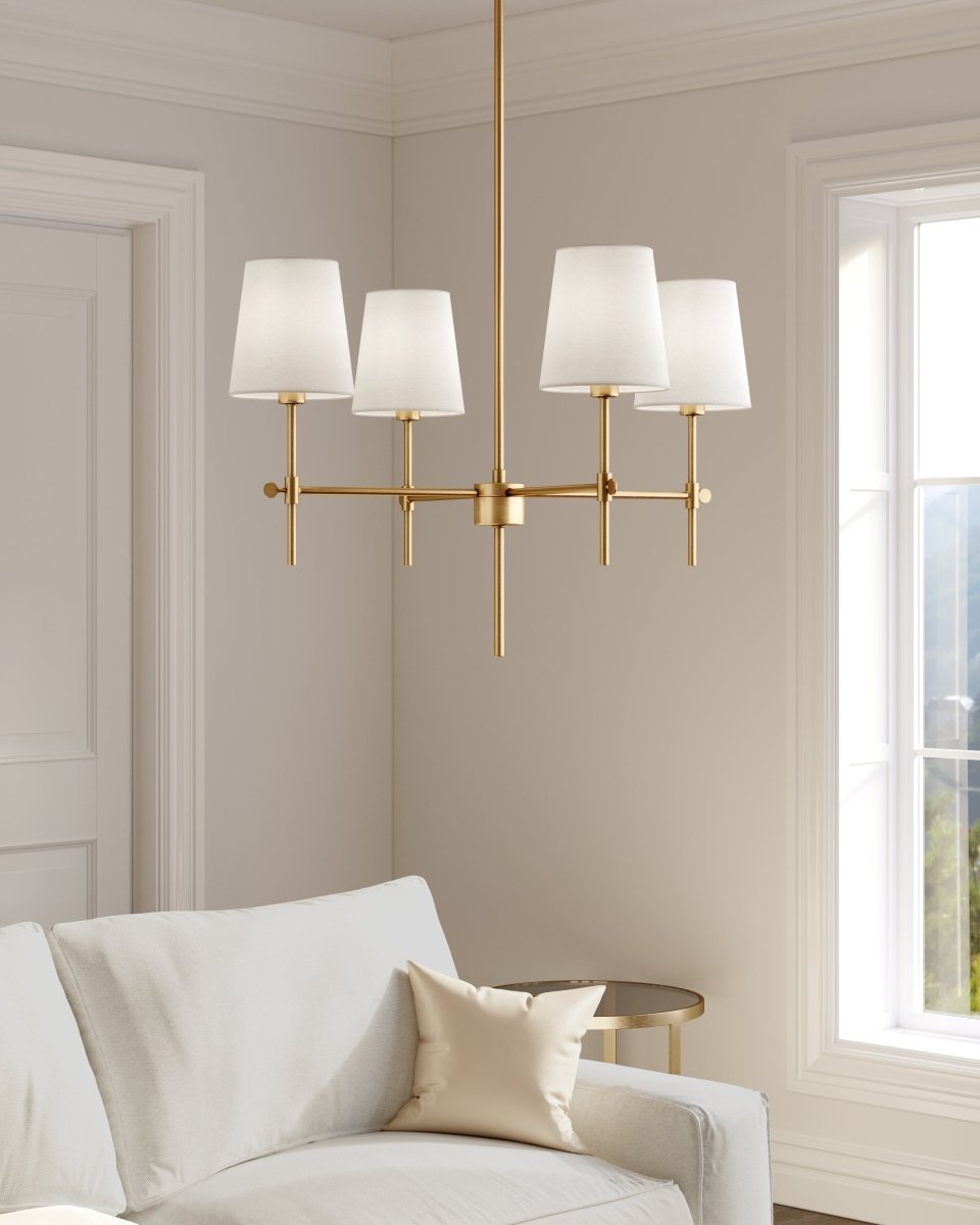 Chandelier Baker - Laiton satiné 36" Ampoules non - incluses by Visual Comfort Studio | Luminaires & cie