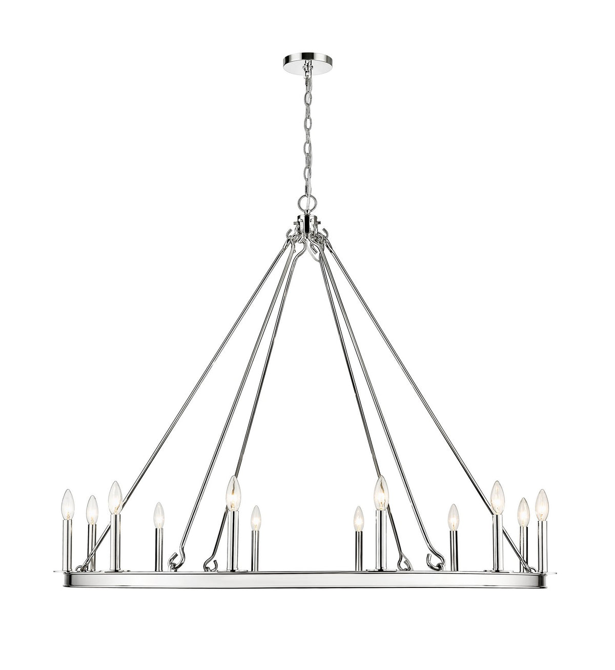 Lustre Barclay Nickel poli, 48" – vue 2